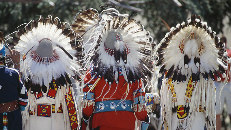 native Americans in regalia