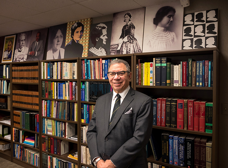 Dr. Barohn in his office at MU.