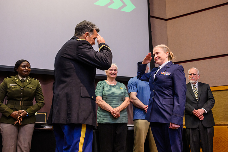 Elisabeth Day, MD, recognized at military promotion ceremony