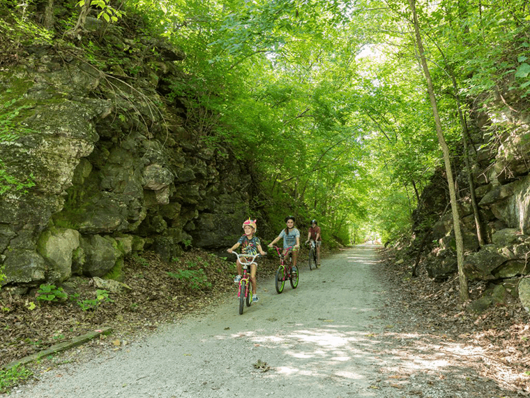 Photo of cyclists on MKT Trail 