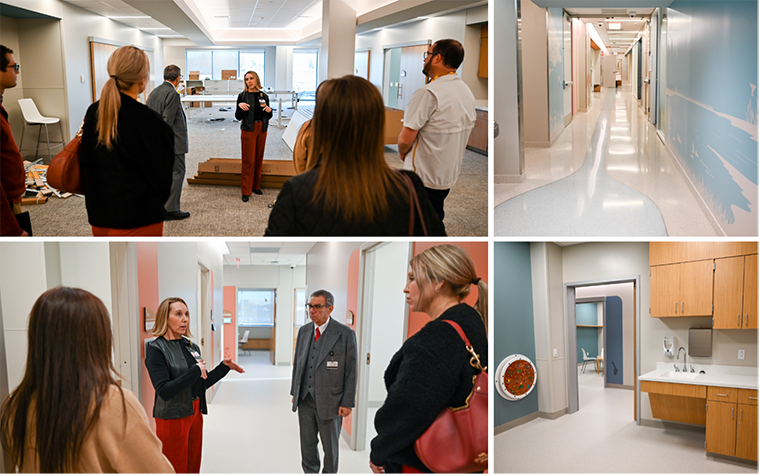 Dr. Connie Brooks, executive director of the Thompson Center gives a tour