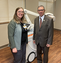 Radiologic technologist Emily Evans with Barohn