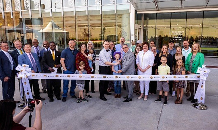 Ribbon-cutting celebration to open the MU Health Care Children’s Hospital in 2024.