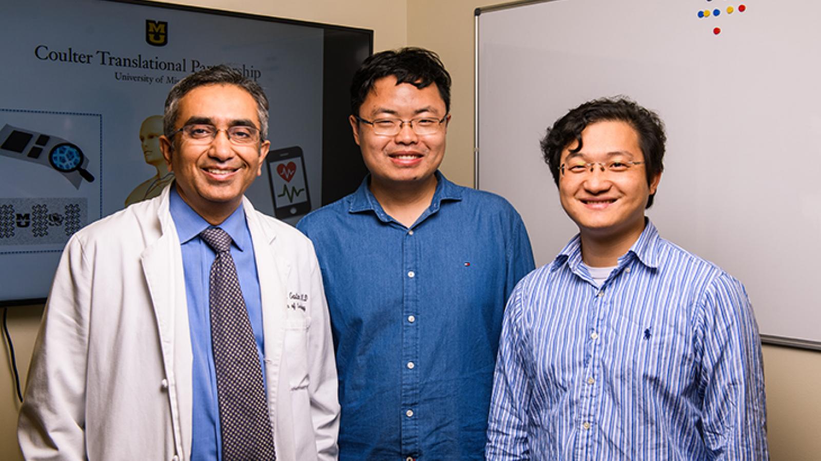 Photo of Dr. Gautam, Dr. Lin and Dr. Yan