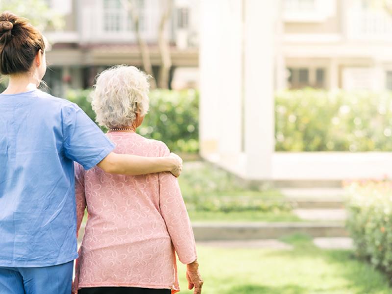 photo of caregiver with patient