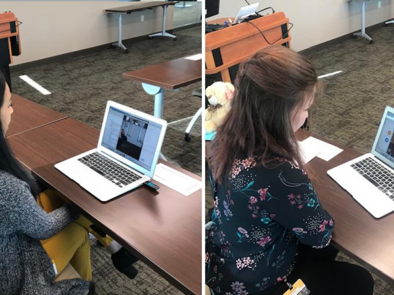 Ishita Patel and Emma LePage defended their master’s theses this week.