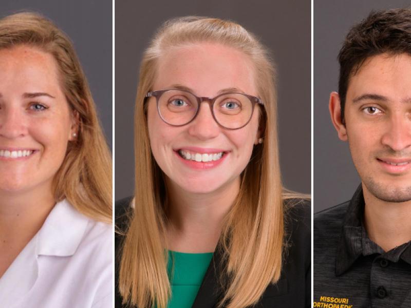 From left to right Breanne Baker, PhD; Melanie Boeyer, PhD; Sebastian Cardona-Ramirez, DVM, PhD