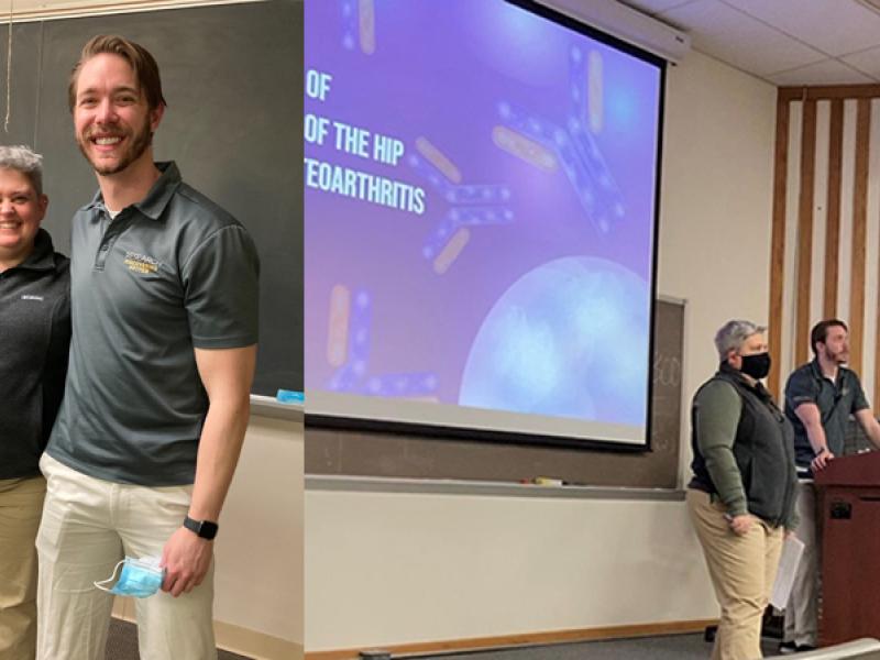 Preston Wolfe & Dr. Kimberly Keller, Associate Professor of Biology with William Woods University.