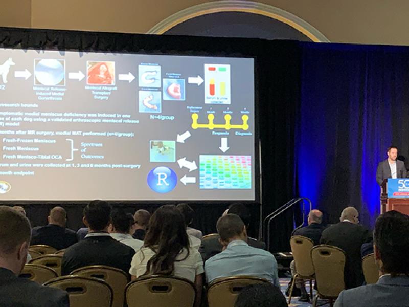 Dr. Michael Ewing presents research at AOSSM